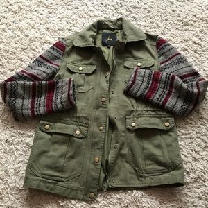 Nordstrom’s - army jacket w pattern sleeves
